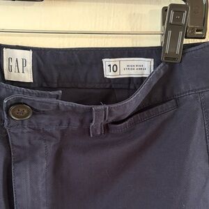 GAP Navy High-Rise Ankle Pants